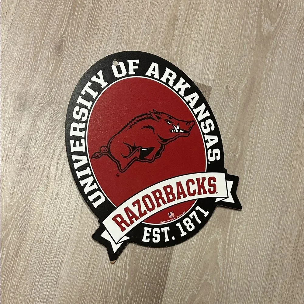University of Arkansas Razorbacks Wall Sign